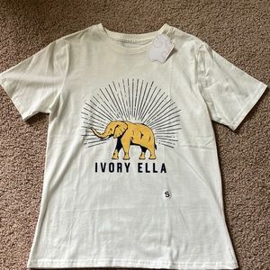 Ivory Ella S NWT Cream Short Sleeved Tee